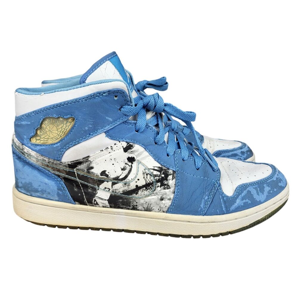 Nike Air‎ Jordan 1 Retro Alpha Sneakers Mens 12 White University Blue 136085-140